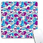 Gaming Office Mouse Pad--Glissando Customized Bathing Ape Camo Logo Cloth surface Natural rubber Gaming Mouse Pad--Square Mouse Pad(7.87x7.87inchx1/8inch)
