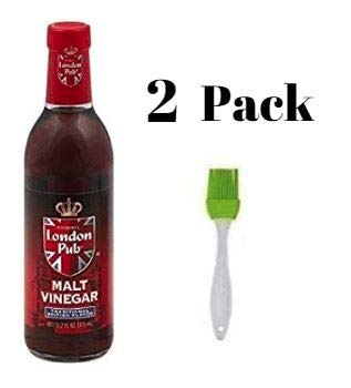 London Pub Malt Vinegar 12.7 oz (Pack of 2) Bundled with PrimeTime Direct Silicone Basting Brush in a PTD Sealed Bag - Thumbnail 2