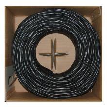 Cat5e 1000ft Uv Rated Outdoor Direct Burial Utp Solid Lan Network Cable Black