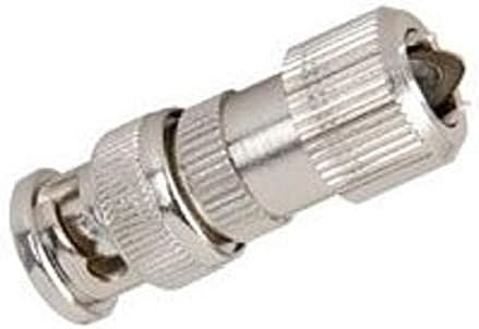 electrosmartPack of 2 Easy Quick Fit CCTV BNC Plug Connector Nickel Plated with Gold Plated Centre Pin & Solder Free Clamping Screw - Suitable for use with most makes of Coax Cable type RG6 RG58 RG59