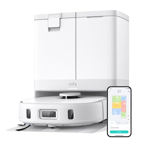 X10 Pro Omni aspirapolvere lavapavimenti con mappatura con Stazione All-in-One, 8.000 Pa, Auto-Svuotamento e Riempimento, 2 Auto-Lift-Mops, Evita Gli Ostacoli(bianco)