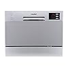 COMFEE-Table-Top-Compact-Dishwasher-TD602E-S-Mini-Dishwasher-with-6-Place-Settings-6-Programmes-LED-Display-Delay-Start-and-Off-peak-Wash-Function-Silver COMFEE' KWH-TD602E-S Freestanding Compact Dishwasher, LED display, 6.5 liters, Silver, Noise level: decibels 47