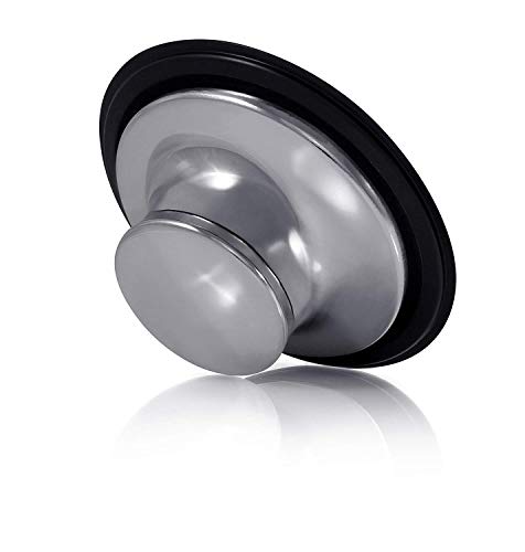 Universal Kitchen Sink Stopper, Garbage Disposal Drain Stopper Kitchen Sink Stopper Brushed/Stainless Steel STP-SS, for Insinkerator, Kitchenaid, Waste King, Kohler And More (8.5cm/ 3.35 Inch Diameter