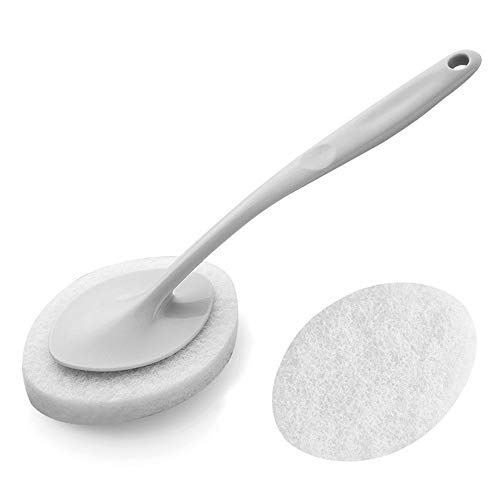 SLSON Aquarium Algae Scraper Sponge Brush Cleaner Fish Tank Scrubber for Glass Aquariums and Home Kitchen with Replacement Sponge