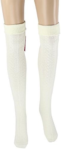 Women girls thigh high socks winter over knee leg warmer - Knit Crochet Socks