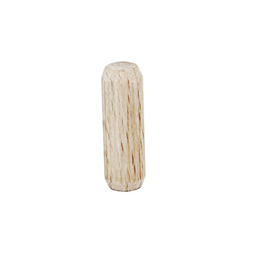 100 Pack Fluted 1" x 5/16" (8mm) Straight Wooden Dowel Pin Rods Grooved DOW516-1 - Thumbnail 2