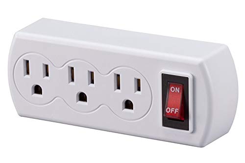 Triple Plug Outlet Adapter with On/Off Switch