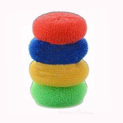 7 Star Nylon Body Cleaning Back Scrubber Loofah for Men and Women -Set of 4
