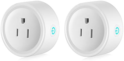 Smart Plug 2 Pack WiFi Enabled Mini Smart Switch Compatible with Amazon Alexa &amp; Google Assistant, No Hub Required, Remote Control Your Devices from Anywhere, ETL Listed (2)