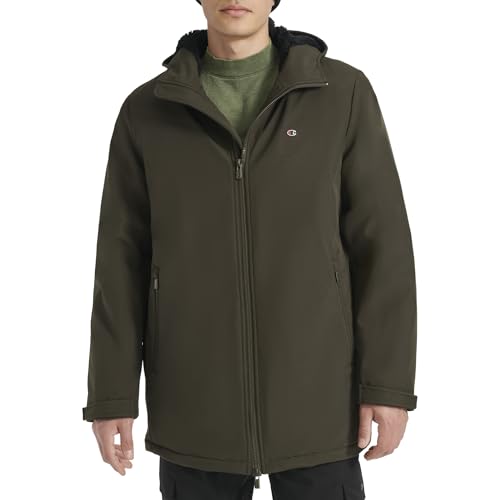 Champion Men's Mid-Length Soft Shell Performance Jacket with Sherpa Lining, For…