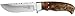 Elk Ridge - Outdoors Fixed Blade Knife - 8.5-in Overall, 4-in Mirror Finish Stainless Steel Blade, Burl Wood Handle, Leather Sheath - Hunting, Camping, Survival - ER-303