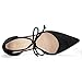 Allegra K Women's Ankle Tie Chunky Heel Pointed Toe Dress Black Pumps - 8.5 M US