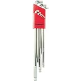Bondhus 16799 9 Piece Stubby Ball End Tip Hex Key L-Wrench Set with BriteGuard Finish, Long Arm