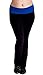 Ladies Plus Size Fold-Over Color Waist Cotton Yoga Pants, Multiple Colors Available