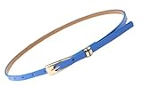 Bigood Women's Slender Candy Buckle Waistband Thin Skinny Belt Dress