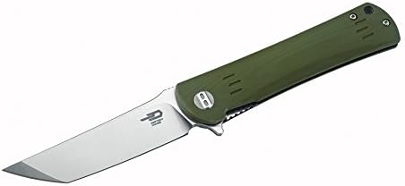 BESTECH Ceramic Ball Bearing Pivot Folding Knife G10 Handles Folding Knife, EDC Tools,3.7,-Inch Closed (Green)