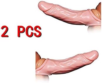 Privacy Packaging. Silicone penile Condom Expander expands Male Chastity Toys Lengthen Cock Sleeves Dick Socks Reusable Condoms - 2 PCS