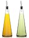 Venero Olive Oil & Vinegar Dispensers, Set of 2 Glass Bottles, 19 oz Olive Oil Dispenser Bottle Set for Kitchen, Stainless Steel Pourer Spouts & Funnel, Cooking Oil Cruet, Salad Dressing Container