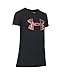Under Armour Girls' Camo Fill Big Logo Short Sleeve T-Shirt, Black/Pink Chroma, Youth X-Large