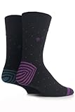 SockShop Men's Micro Dot with Striped Heel and Toe Socks (2 Pair)