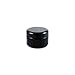 Houseables Black Jar Container, 4 Ounce, 120 Milliliter Gram Capacity, 24 pcs, Plastic, BPA-Free, High Quality w/ Removable Inner Liners and Dome Lids for Cosmetic Samples, Cream, Lotion (24 PCS)
