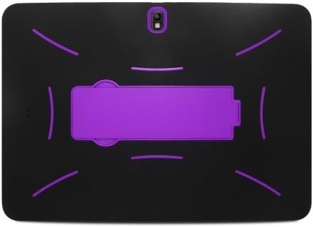 Samsung Galaxy Tab Pro 12.2/T900 Case, HJ Power[TM] For Galaxy Tab Pro 12.2/T900 ()~ Hybrid Hard Rubber w T Stand Case Purple Black