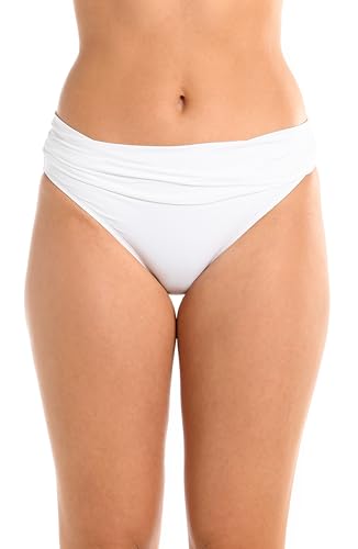 La Blanca Traje de baño Hipster para Mujer Island Goddess Banded, Blanco, 4