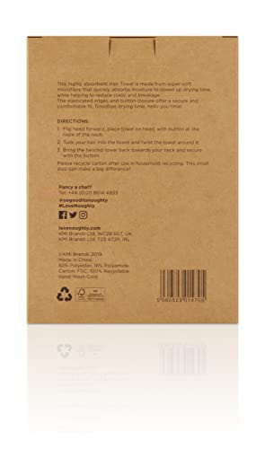 Noughty 97% Natural Microfiber Hair Towel Quickly Absorbs Moisture Quick-dry Wrap, Reduces Breakage Combats Frizz Pink