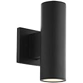 WAC Lighting, Cylinder LED Double Up and Down Indoor or Outdoor Wall Light 3000K in Black