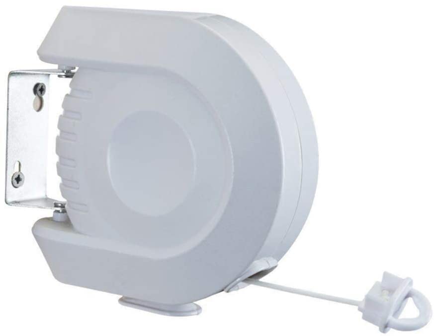 12m Wall-Mounted Retractable Single Clothes Drying Reel, Heavy Duty Washing Line, Extendable Reel Airer Clothes line Adjustable Clothes Dryer Line Garden outdoor or indoor Metal Wall Mount