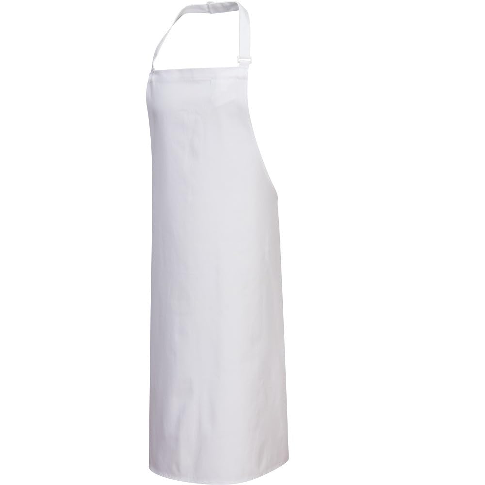 Portwest Cotton Bib Apron, Size: One Size, Colour: White, S840WHR