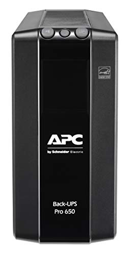 APC by Schneider Electric Back UPS PRO - BR650MI - UPS 650VA (6 IEC Outlets, LCD Interface, 1GB Dataline Protection)