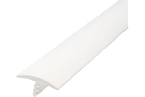Outwater Industries 25 Foot White 3/4 Inch Center Barb Tee Moulding T Molding Hobbyist Pack, Small Projects, Arcade Machines and Tables