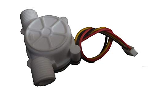 GREDIA 1/4" Water Flow Sensor Food-Grade Switch Hall Effect Flowmeter Fluid Meter Counter 0.3-6L/min