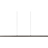 Kuzco Lighting Vega 56" Linear Pendant | Black Finish | White Acrylic Diffuser | Modern LED Ceiling Light | Made of Aluminum 