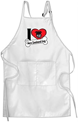 NEW ZEALAND ING DOG I love my bone Adjustable Bib Kitchen Apron Fornate