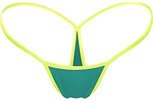 HEROPIE G string Thongs for Women, Vibrant Low Rise Micro Thong Breathable Comfortable Seamless Bikini Bottom No Show Panties
