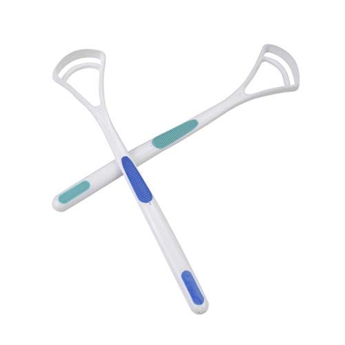 Samoii Scraper Handle Tongue Cleaners Tongue Scraping Cleaner Bad Good Breath Brush Scraping 2pcs for Adult Kids - Thumbnail 4