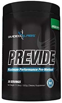 Divided Labs Previde High Performance Pre-Workout w/Beta Alanine, Hydromax, and ElevATP, 30 Servings, Green Apple