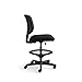 HON Volt Standing Desk Chair, Fabric Office Chair with Foot Rest, Armless, Ergonomic Recline and Center Tilt, for Computers, Offices, Work, Black
