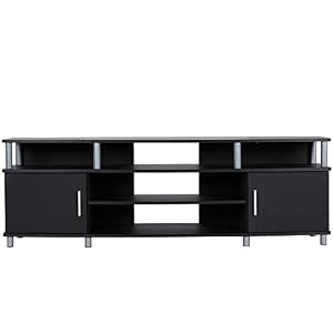 Ameriwood Home Carson TV Stand for TVs up to 70″, Black
