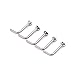 Ruifan 20G Surgical Steel Mix Color 2mm Round Diamond Cubic Zirconia Crystal L-Shaped Nose Bone Studs Ring Pins Piercing Jewelry Pack of 5