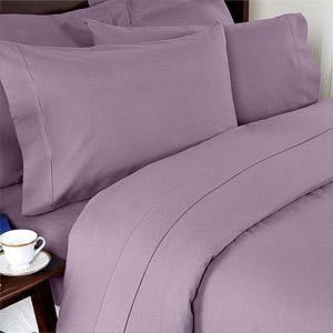 Elegance Linen 1200 Series Luxurious 100% Manufacturer Guaranteed Ultra Soft 4 pc Sheet set, Deep Pocket Up to 16" - Wrinkle Resistant Colors, California King Lilac
