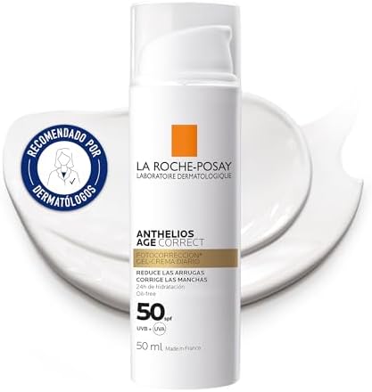 La Roche Posay Gel-Creme Protetor Anti-Envelhecimento, Fotocorrector de Uso Diário com FPS50, Corrige Rugas e Manchas, Melhora a Elasticidade, Fórmula com Cellox-B3 Tech, Anthelios, 50 ml