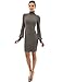 PattyBoutik Women's Turtleneck Bishop Sleeve Sweater Dress