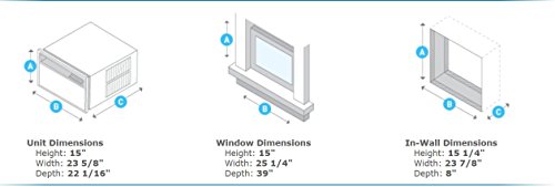 Friedrich Chill Series CP10G10B Window Air Conditioner, 10,000 BTU, 115v, Energy Star, 10000, White