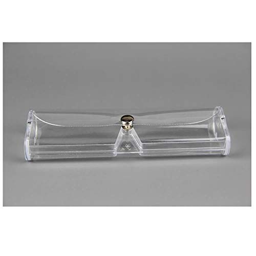 RONRONS 5 Pack Transparent Plastic Glasses Protection Box Eyeglass Case Holder