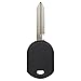 iKeyless Black Uncut Transponder Ignition Key and Keyless Entry Key Fob Remote Compatible with 2009 Focus
