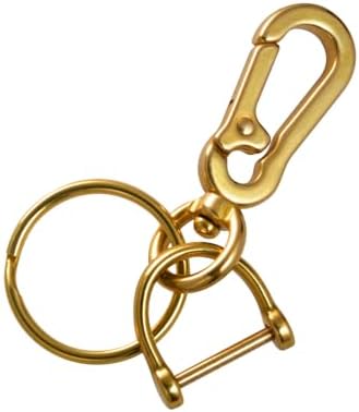 HJGPL Gold Twist Knot Clasp Bag Charm Keychain D-Ring Keychain