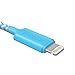 iPhone 7 Charger, iPhone 6 Charger, 6 Ft Long Apple Charger F-color Apple MFi Certified Braided 8 Pin Lightning CableCord for iPhone 7 6S 6 Plus 5S 5C,iPhone SE, iPad Mini 4 iPad Pro Blue